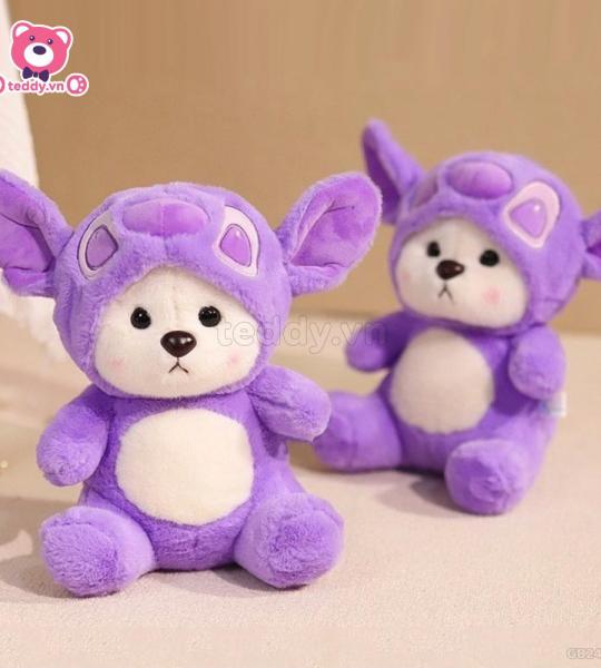 Gấu Bông Lenna cosplay Stitch Tím