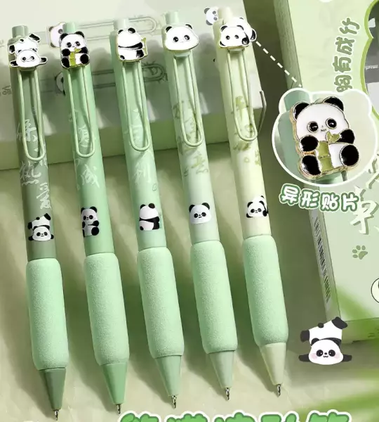 Bút bi Panda đầu ST – mực đen, khô nhanh, trơn tru, thiết kế đẹp, chuyên dùng làm bài tập cho học sinh