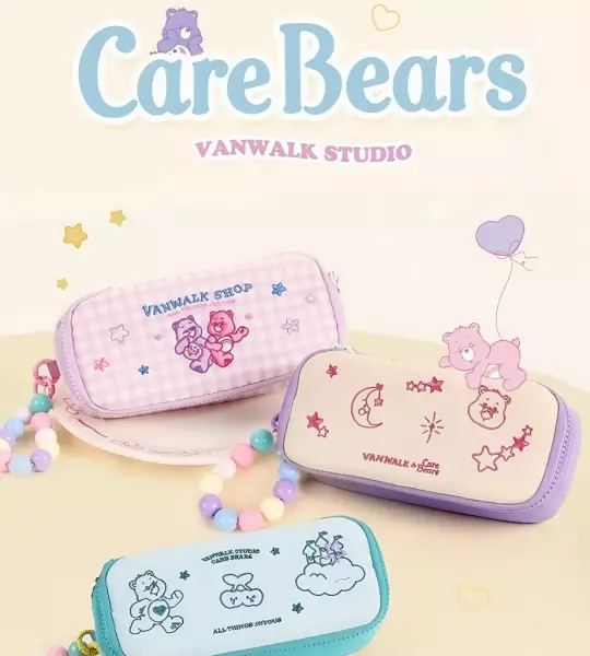 Bao Đựng Bút Canvas Gấu Con
